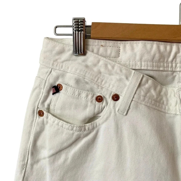 Polo Ralph Lauren Kelly Cropped Ankle Jeans White Size 10 Mid Rise Denim Pants - Picture 2 of 10